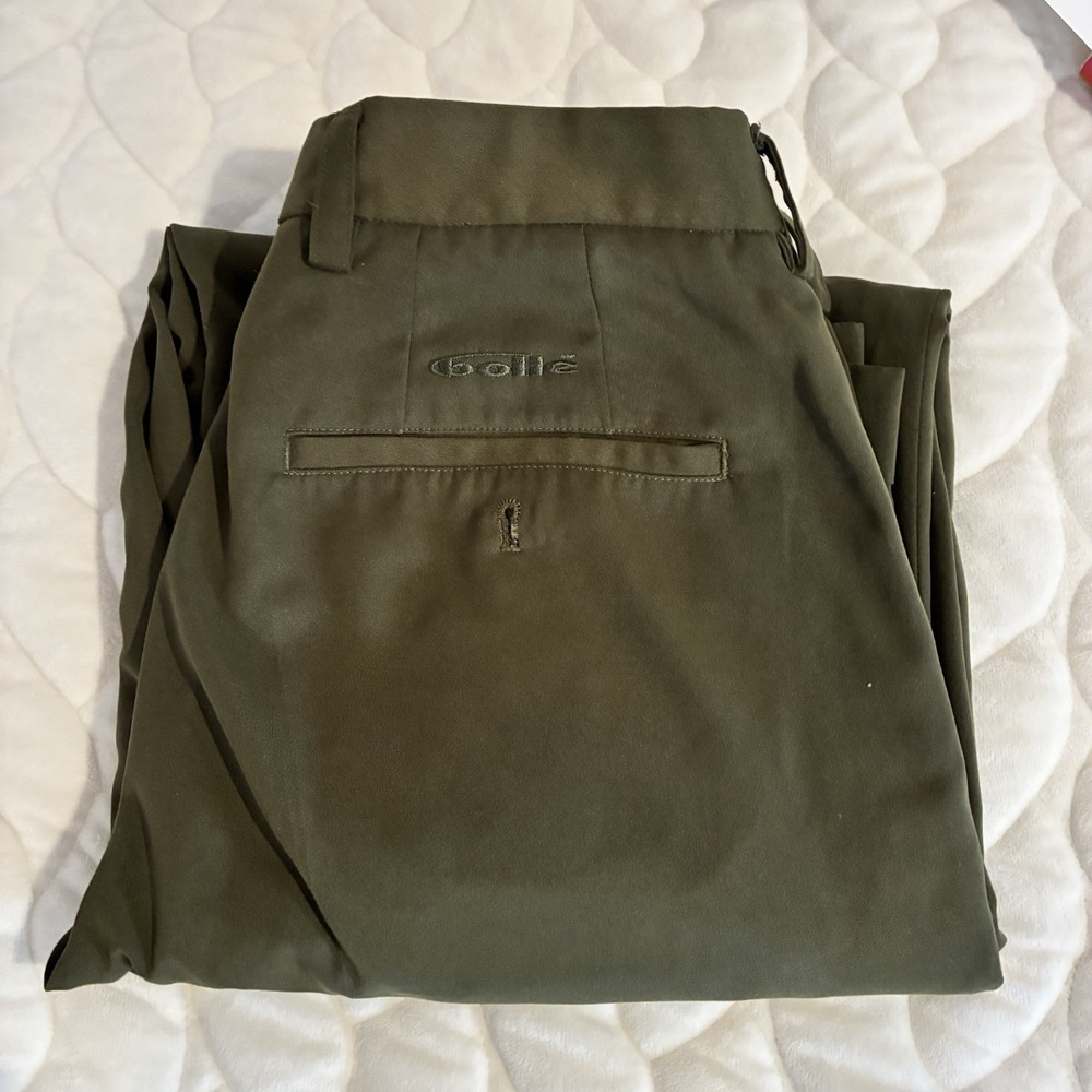Mens Bolle Golf Green‎ 32/30 Polyester Activewear  Golf Casual Pants Comfort